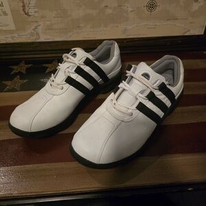 Adidas Men's White and Black Sneakers